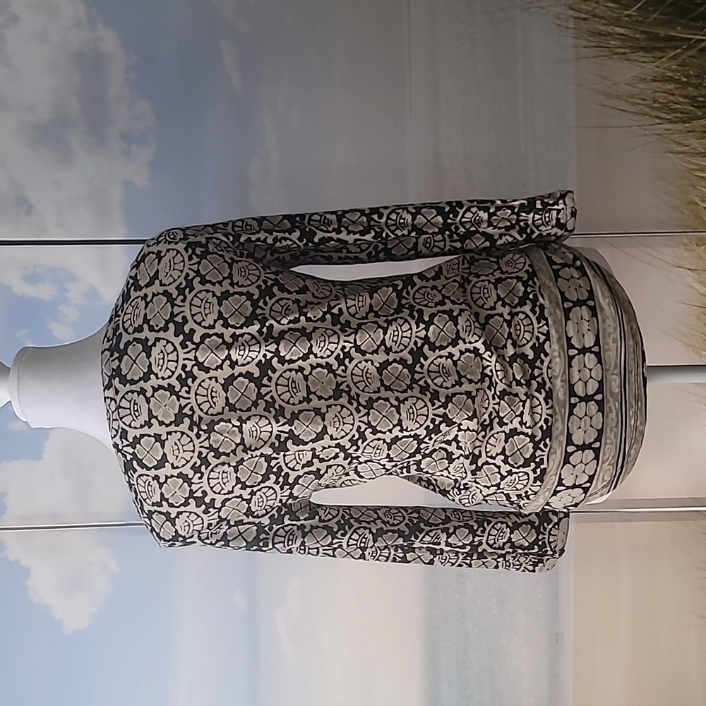 Lucky Brand Retro Peasant Top - Picture 3 of 8